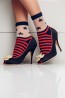 Женские модные высокие прозрачные носки со звездами в полоску Giulia WSM-014 - фото 4