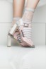 Женские модные высокие прозрачные носки со звездами в полоску Giulia WSM-014 - фото 1