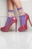 Женские модные высокие прозрачные носки в горошек Giulia WSM-015 - фото 4