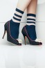 Женские модные высокие прозрачные носки в полоску Giulia WSM-017 - фото 4