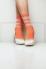 Женские модные высокие прозрачные носки в полоску Giulia WSM-017 - фото 1