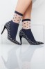 Женские модные высокие прозрачные носки в горошек Giulia WSM-018 - фото 4