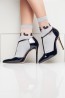 Женские модные высокие прозрачные носки с кошечками Giulia WSM-019 - фото 7