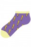 Хлопковые женские укороченные носки с принтом из молний Giulia WSS-007 - фото 3