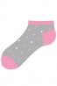 Хлопковые женские укороченные носки в горошек Giulia WSS-014 - фото 2