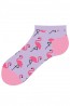 Хлопковые женские укороченные носки с принтом фламинго Giulia WSS-015 - фото 5