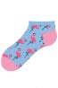 Хлопковые женские укороченные носки с принтом фламинго Giulia WSS-015 - фото 3