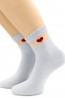 Женские высокие носки с прозрачной вставкой и сердечками HOBBY LINE 2032 - фото 3
