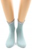 Высокие женские носки в полоску с люрексом HOBBY LINE 2122-03 - фото 1