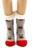 Высокие теплые женские носки с мехом внутри HOBBY LINE 30589-9 - фото 2