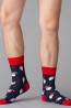 Новогодние мужские носки с принтом Giulia MS3 NEW YEAR 2105 - фото 3