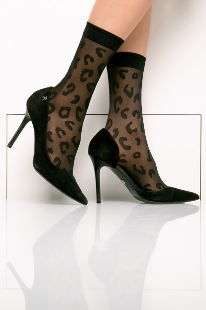 Женские капроновые носки с леопародовым принтом Giulia Nn 05 - фото 1