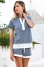Хлопковая женская пижама с футболкой и шортами JADEA 3081 corto - фото 1