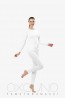 Белый женский термокомплект из кофты с длинным рукавом и леггинсов Oxouno 0232 Viloft - фото 1