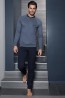Мужская хлопковая пижама с брюками Enrico Coveri EP 6069 - фото 6