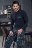 Мужская хлопковая пижама с брюками Enrico Coveri EP 6075 - фото 1
