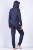 Синий женский комплект с брюками и кофтой на молнии Oxouno 0716 footer 02 - фото 3