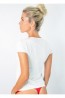 Женская хлопковая однотонная футболка с круглым вырезом Alla Buone Liscio 7029 T-shirt - фото 5