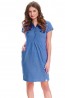 Синяя женская сорочка для беременных и кормящих Doctor Nap TCB.9452 - фото 1