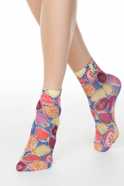 Женские носочки с цветным фруктовым рисунком Conte FANTASY 211 - фото 1