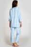 Пижама женская голубого цвета в клетку со штанами Key  - фото 2