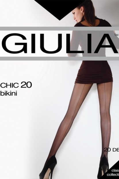 Колготки со швом и кружевными трусиками Giulia CHIC 20 Bikini - фото 1